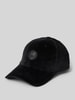 Knowledge Cotton Apparel Basecap mit Label-Detail Modell 'Wales' Black