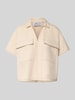 JAKE*S STUDIO WOMAN Relaxed fit jeansblouse met klepzakken op de borst Offwhite