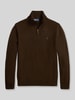 Polo Ralph Lauren Regular Fit Troyer aus reiner Wolle Dunkelbraun
