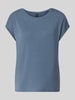 VERO MODA Regular Fit T-Shirt aus Lyocell-Mix Modell 'AVA' ' Blau
