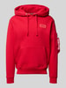 Alpha Industries Hoodie met kangoeroezak Rood