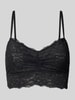 Snocks Bustier mit Spitze und verstellbaren Trägern Black