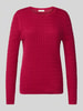 Christian Berg Woman Strickpullover mit Zopfmuster Fuchsia