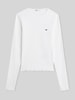 Tommy Jeans slim fit shirt met lange mouwen van katoenmix Offwhite
