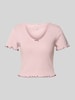 Only Slim Fit T-Shirt aus Baumwoll-Mix Modell 'CARLOTTA' Rosa