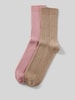 Jake*s Casual Socken mit geripptem Abschluss Taupe