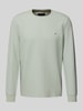 Christian Berg Men Longsleeve mit Label-Stitching Oliv