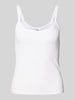Pieces Slim Fit Trägertop aus Baumwoll-Mix Modell 'MAY' Weiss