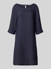 ZABAIONE Linnen jurk met ronde hals, model 'Le44tizia Donkerblauw