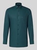 OLYMP Modern fit zakelijk overhemd met kentkraag, model 'NEW KENT' Donkergroen