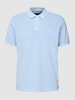 Marc O'Polo Poloshirt met labelstitching Lichtblauw