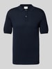 Roy Robson Poloshirt mit kurzer Knopfleiste Marine