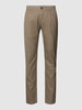 Marc O'Polo Shaped fit stoffen broek met structuurmotief Beige