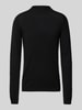 CG - Club of Gents Gebreide pullover met structuurmotief, model 'Bertie' Zwart