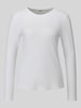 s.Oliver RED LABEL Slim Fit Langarmshirt aus reiner Baumwolle Weiss