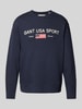 Gant Sweatshirt met labelstitching Marineblauw