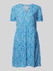 Only Sukienka mini z wiskozy z kwiatowym wzorem model ‘ZALLY LIFE’ Błękitny