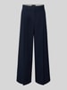 Weekend Max Mara Wide leg bandplooibroek van puur katoen, model 'VETTURA' Marineblauw