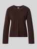 s.Oliver RED LABEL Relaxed Fit Sweatshirt aus Baumwoll-Mix Dunkelbraun