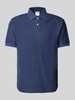 SELECTED HOMME Poloshirt mit kurzer Knopfleiste Modell 'JAY' Blau