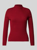 More & More Gebreide pullover met opstaande kraag Kersenrood