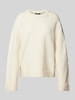 Gina Tricot Strickpullover mit Rundhalsausschnitt Offwhite