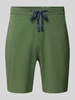 Christian Berg Men Regular fit sweatshorts met tunnelkoord Donkergroen
