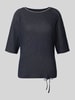 Betty Barclay T-Shirt mit Strukturmuster und Tunnelzug Marine