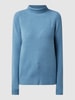 Jake*s Casual Pullover met opstaande kraag  Rookblauw