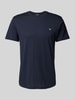 Emporio Armani T-Shirt mit Label-Patch Dunkelblau