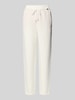 Marc Cain Tapered fit stoffen broek met tunnelkoord Wit