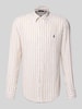 Polo Ralph Lauren Custom Fit Leinenhemd mit Button-Down-Kragen Beige