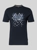 BOSS Regular fit T-shirt van puur katoen, model 'THOMPSON' Marineblauw