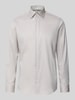 Christian Berg Men Regular Fit Business-Hemd mit Kentkragen Taupe