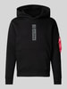 Alpha Industries Hoodie met labelprint Zwart