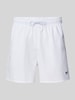 Emporio Armani Regular Fit Badeshorts mit Logo-Badge Weiss