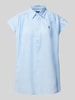 Polo Ralph Lauren Leinenbluse mit Label-Stitching Hellblau