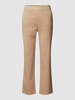 Marc Cain Stoffen broek met elastische band met logo Beige