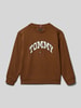 Tommy Hilfiger Kids Regular fit sweatshirt van katoenmix Cognac