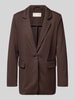FREE/QUENT Regular fit blazer met klepzakken, model 'Nanni' Donkerbruin