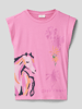 s.Oliver RED LABEL T-Shirt mit Motiv-Print Pink