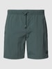 Shiwi Badehose mit Label-Patch Dunkelgruen