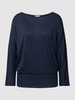 Tom Tailor Longsleeve aus Lyocell in unifarbenem Design Marine