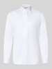 Jake*s Slim Fit Businesshemd aus reiner Baumwolle Weiss