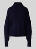 0039 Italy Gebreide pullover met turtleneck, model 'NIMA' Marineblauw