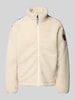 Napapijri Regular Fit Fleecejacke mit Stehkragen Modell 'T-FIEMME' Offwhite