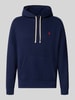 Polo Ralph Lauren bluza z kapturem o kroju regular fit z mieszanki bawełny Granatowy