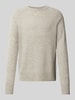 CK Calvin Klein Strickpullover aus Wolle mit Teilungsnähten Modell 'LUXURY' Hellgrau Melange