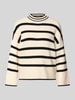 Only Regular Fit Strickpullover aus Viskose-Mix Modell 'LIBI' Offwhite