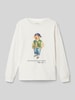 Polo Ralph Lauren Kids Shirt met lange mouwen en motief- en labelprint Offwhite